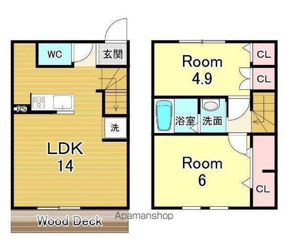 グレースタウン(2LDK)の間取り写真