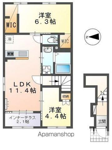 ユニバース(2LDK/2階)の間取り写真