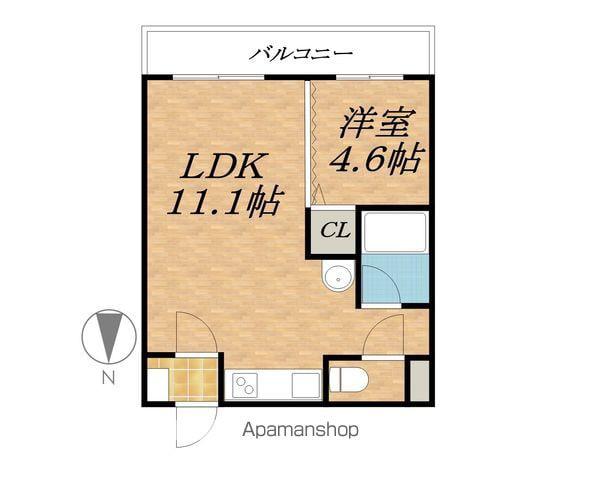 T-FLAT 204(1LDK/2階)の間取り写真