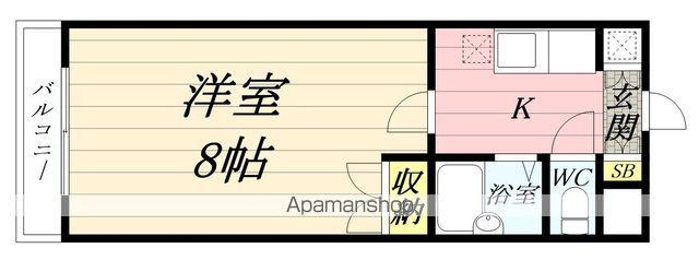 リエス小田原(1K/2階)の間取り写真