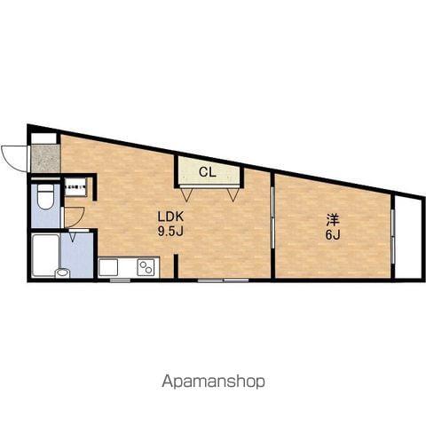 ハイツメグミ(1LDK/2階)の間取り写真