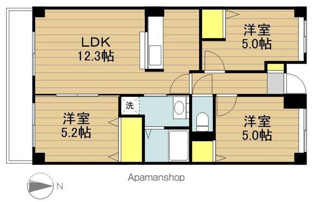 ヴァンテアン(3LDK/3階)の間取り写真