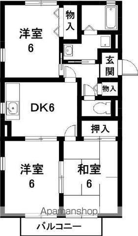MT.BELL(3DK/1階)の間取り写真