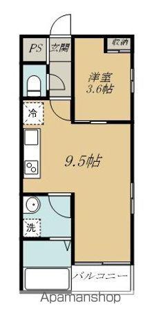 ソーサリー原町(1LDK/1階)の間取り写真