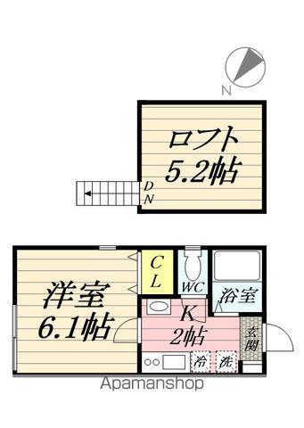 グランドヒル上大岡(1K/1階)の間取り写真