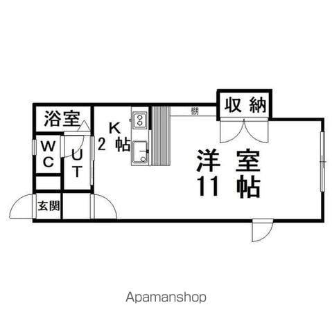 ミキハウス(1K/2階)の間取り写真