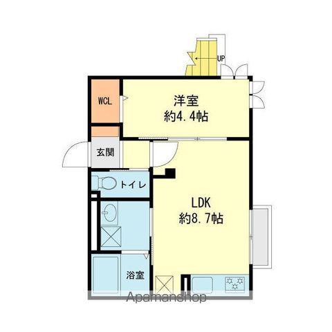 FORT Ⅲ(1LDK/2階)の間取り写真
