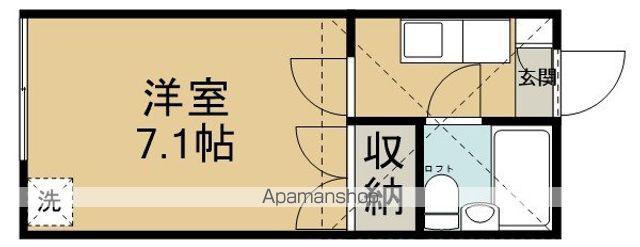 アザレア(1K/1階)の間取り写真