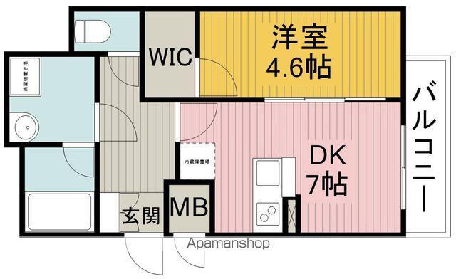 ファーストフィオーレ蛍池ルナーレ(1DK/9階)の間取り写真