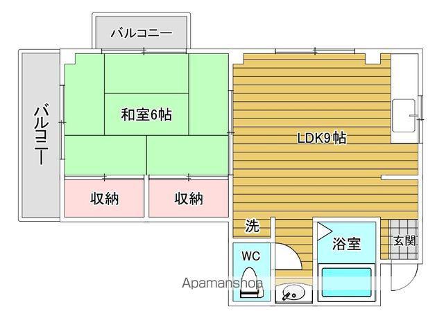 セジュール・DⅣ(1LDK/2階)の間取り写真