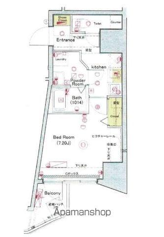 ヴォーガコルテ練馬(1K/3階)の間取り写真