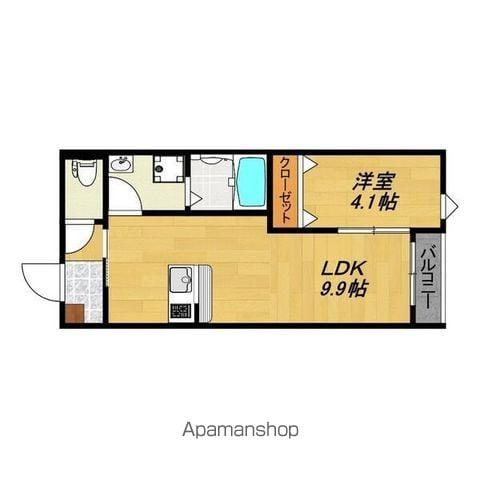 LECOCON春日井(1LDK/1階)の間取り写真