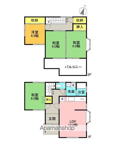 名鉄河和線 河和駅 徒歩19分 2階建 築31年(4LDK)の間取り写真
