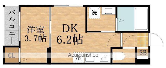 HARMONY TERRACE(1DK/1階)の間取り写真