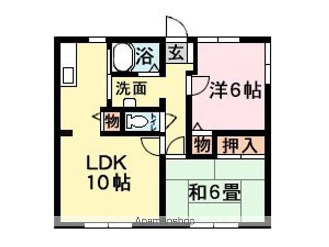 ドリーム八木山(2LDK/1階)の間取り写真