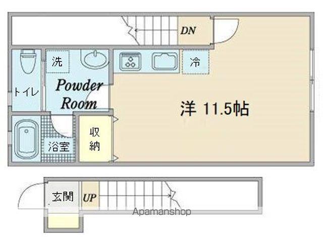 リヴェール(1K/2階)の間取り写真
