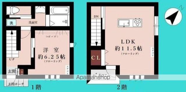 シャトーノアール(1LDK/1階)の間取り写真