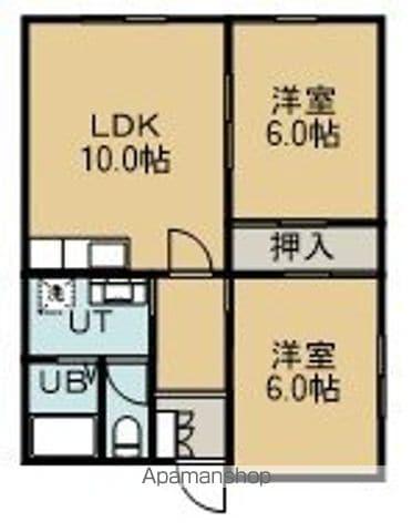 サンハウス(2LDK/2階)の間取り写真