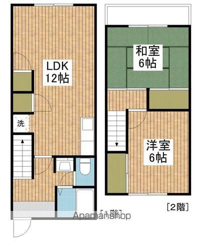 タウンハウスヨコタ(2LDK)の間取り写真