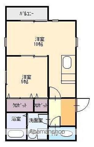 サングレース(1LDK/2階)の間取り写真