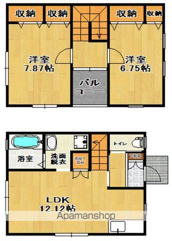 プランドールDUO B棟(2LDK/1階)の間取り写真