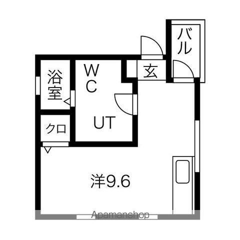 LECOCON町南Ⅱ(ワンルーム/2階)の間取り写真