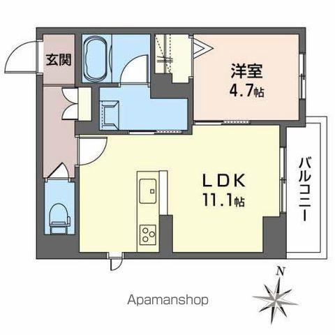 VALORE錦町(1LDK/2階)の間取り写真