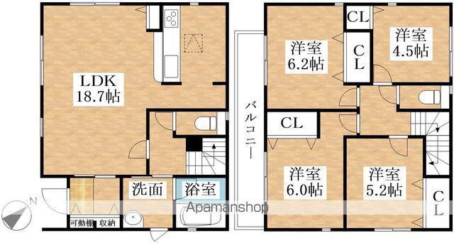 名鉄犬山線 江南駅(愛知) 徒歩14分 2階建 築1年(4LDK)の間取り写真