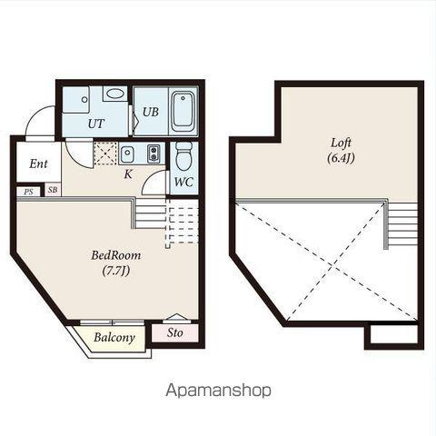 CREO庄内通参番館(1K/1階)の間取り写真