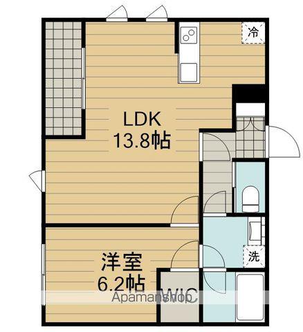 イーグル(1LDK/1階)の間取り写真