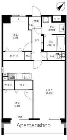 ソルカーサ(2LDK/3階)の間取り写真