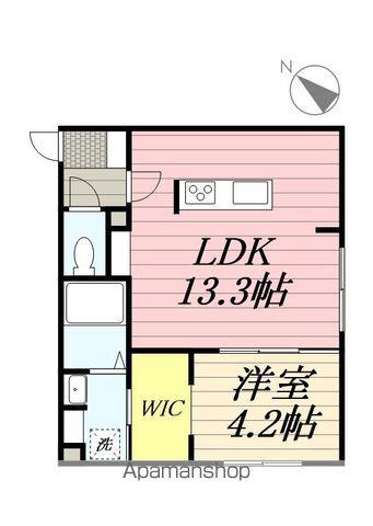 ネコフィーノ・モネ(1LDK/1階)の間取り写真