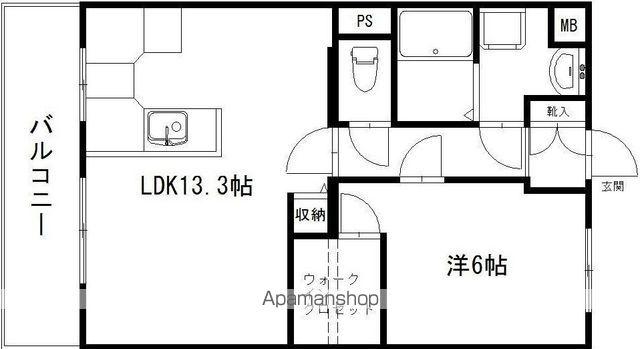 エルフィオーレ(1LDK/3階)の間取り写真