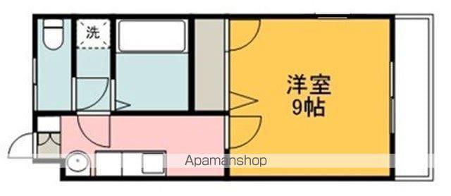 レインボーハウスⅡ(1K/1階)の間取り写真