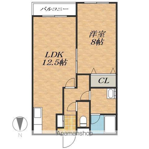 コンフォートピュア(1LDK/1階)の間取り写真