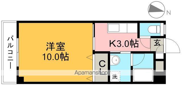 メゾンロンドゥ・トワ(1K/3階)の間取り写真