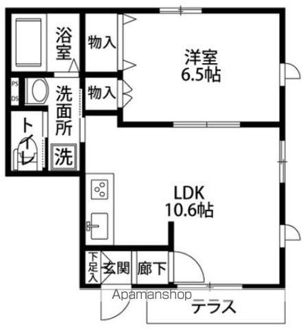 ステラ黒砂(1LDK/1階)の間取り写真