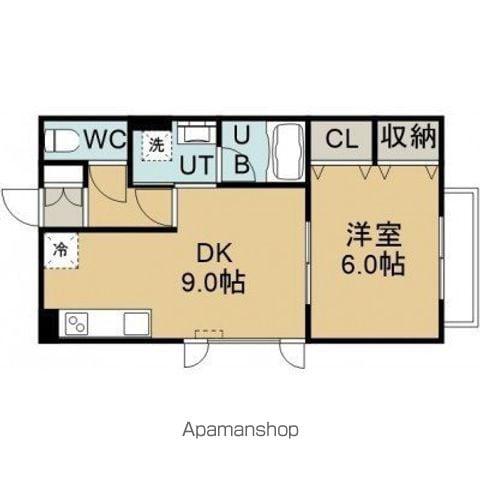 ニートハウスC(1DK/1階)の間取り写真