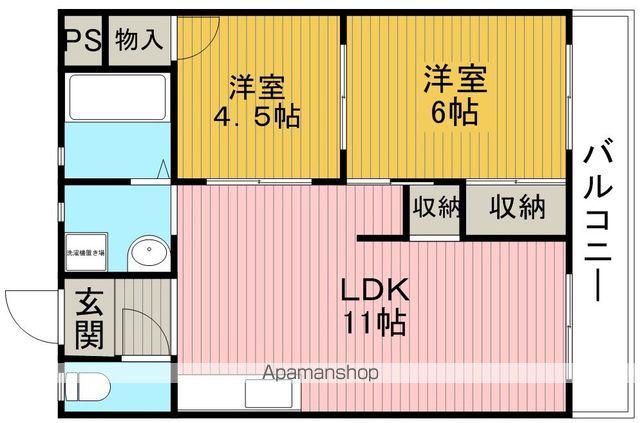 ハイツ最上(2LDK/2階)の間取り写真