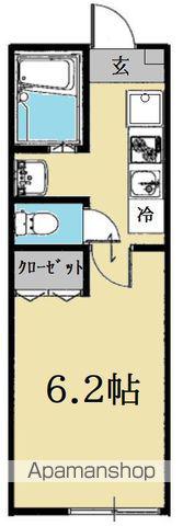 サンズパーク常盤平(1K/1階)の間取り写真