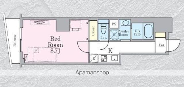 東武伊勢崎・大師線 東向島駅 徒歩5分 11階建 築2年(1K/8階)の間取り写真