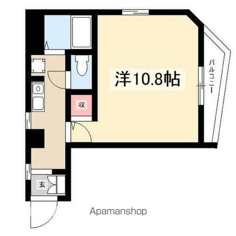 クレセール花の木(1K/3階)の間取り写真