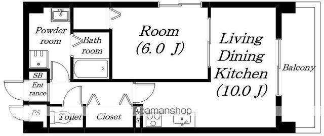 エムハイツ(1LDK/3階)の間取り写真