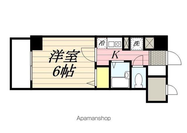 芝コーポ三号館(1K/4階)の間取り写真