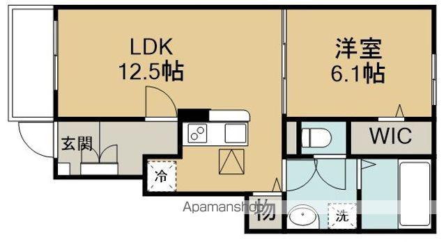 ルミナス・エイト(1LDK/1階)の間取り写真