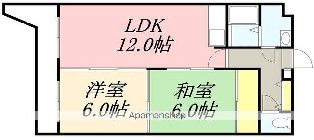 クレステージ田家(2LDK/2階)の間取り写真