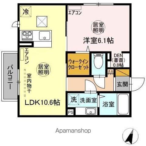 GRAND WINDS TSUKUBA Ⅶ(1LDK/1階)の間取り写真