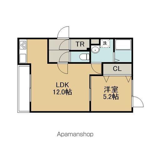 INDIO北栄町(1LDK/1階)の間取り写真