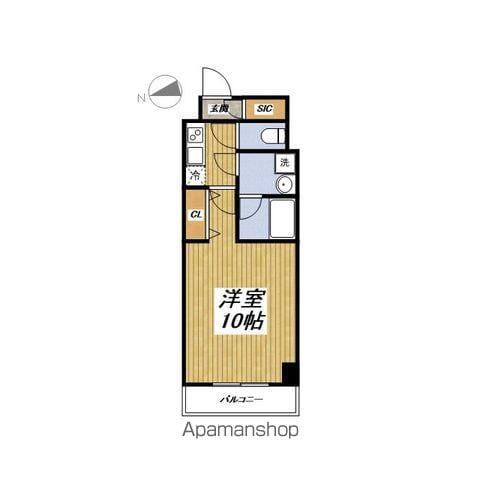 ベルシード氷川台(1K/4階)の間取り写真