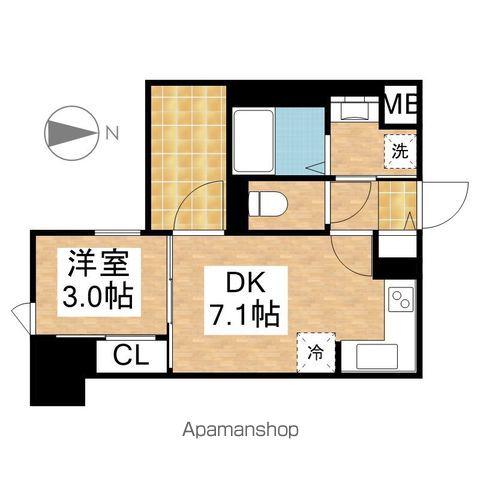 ザ・レジデンスパーク栄(1DK/5階)の間取り写真